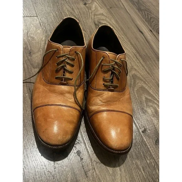 Cole Haan Williams C12337 Cap Toe Oxford British Tan Brown Shoes Men's Size 9 M - Picture 6 of 9